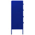 Lady Jillian -  Chest of Drawers Navy Blue 80x35x101,5 cm Steel